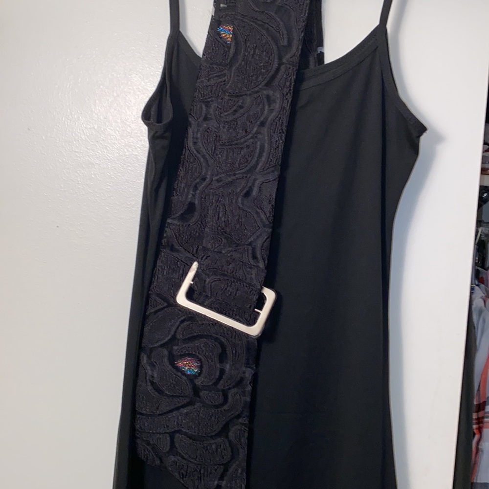 Women’s new black lace 2 piece dress with belt and pockets very stylish. - Picture 12 of 12